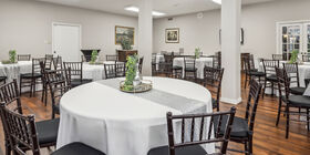 Celebration of life venue for services, gatherings and receptions at Rhoton Funeral Home